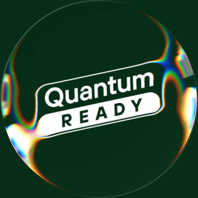 Quantum ready sticker